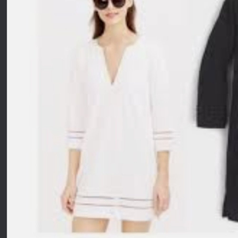 J Crew White Embroidered Tunic Dress NWOT